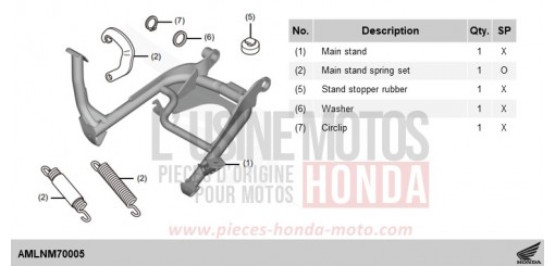 KIT, MAIN STAND (L4) CRF1100D3R de 2024